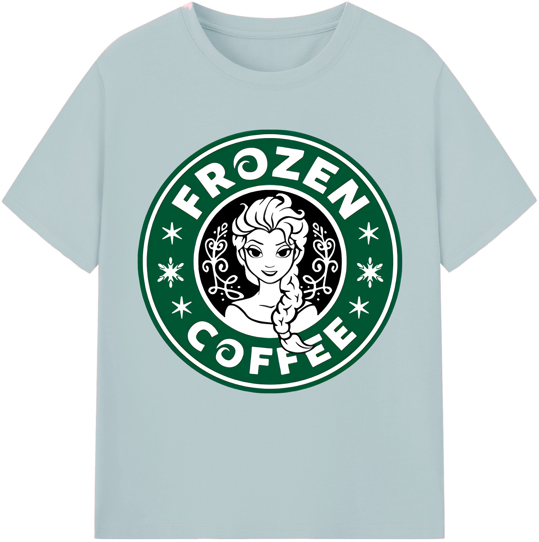 （画像用） アナと雪の女王 アンナ エルサ Frozen Anna Elsa 綿100％半袖Tシャツ（フロントプリント）